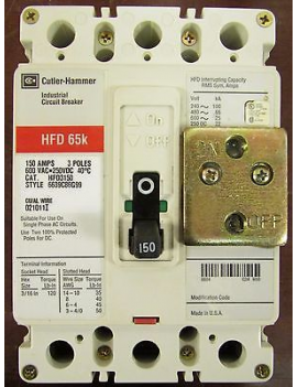 CUTLER HAMMER HFD3150 65KA	